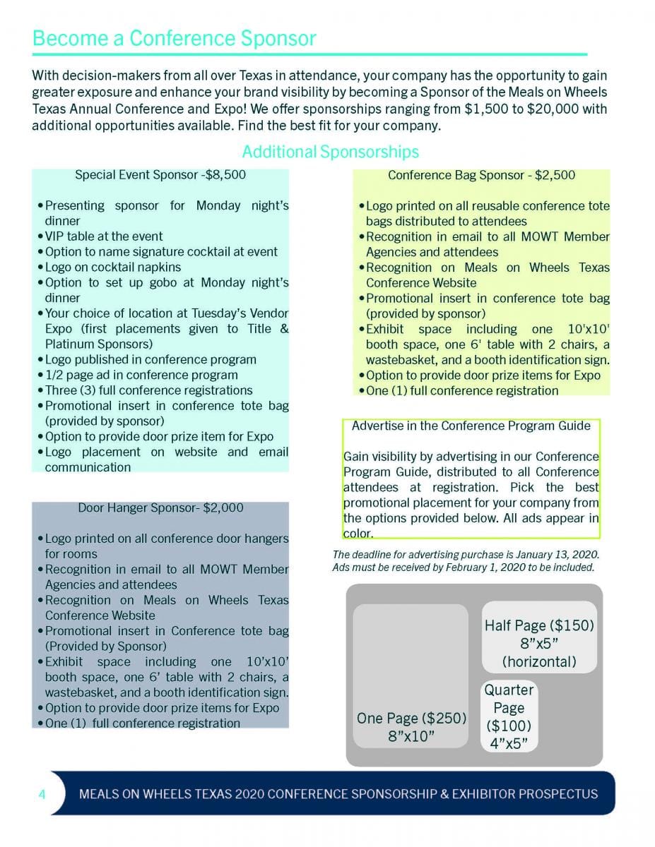 Sponsor Prospectus_Page_6 Additional sponsor opportunities page